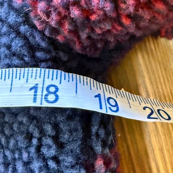 Sanctuary Red & Blue Plaid Teddy Single Button Fully Lined Cropped Jacket Size S - Picture 11 of 12